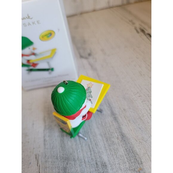 Hallmark a colorful Christmas picture Crayola ornament Xmas Snowman - Picture 4 of 7